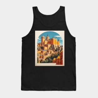 Alcazar de Segovia Spain Travel Tourism Retro Vintage Tank Top